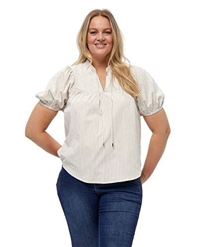 Peppercorn Women's Emala Blouse Curve, Almond Milk Striped, 28 von Peppercorn