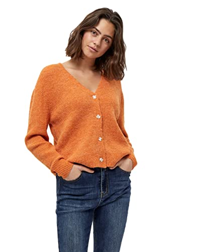 Peppercorn Women's Flores V-Neck Cardigan, Peach Caramel Melange, M von Peppercorn