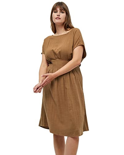 Peppercorn Women's Lenora Viscose Dress Curve, Bran Brown, 52 von Peppercorn