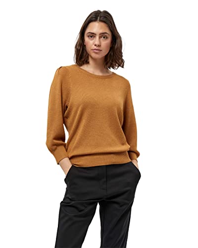 Peppercorn Women's Tana Pearlknit 3/4 Sleeve, Bone Brown, M von Peppercorn