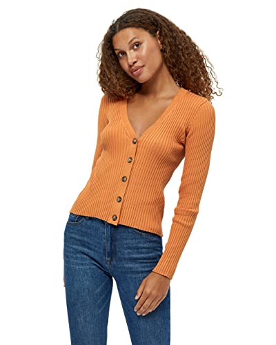 Peppercorn Women's Tana Rib Longsleeve Cardigan, Peach Caramel, XXL von Peppercorn