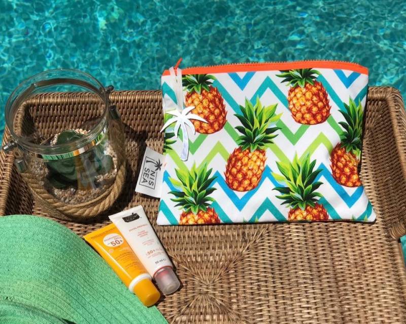 Ananas-Wasserdicht Reißverschluss-Tasche von PeppermintRockShop