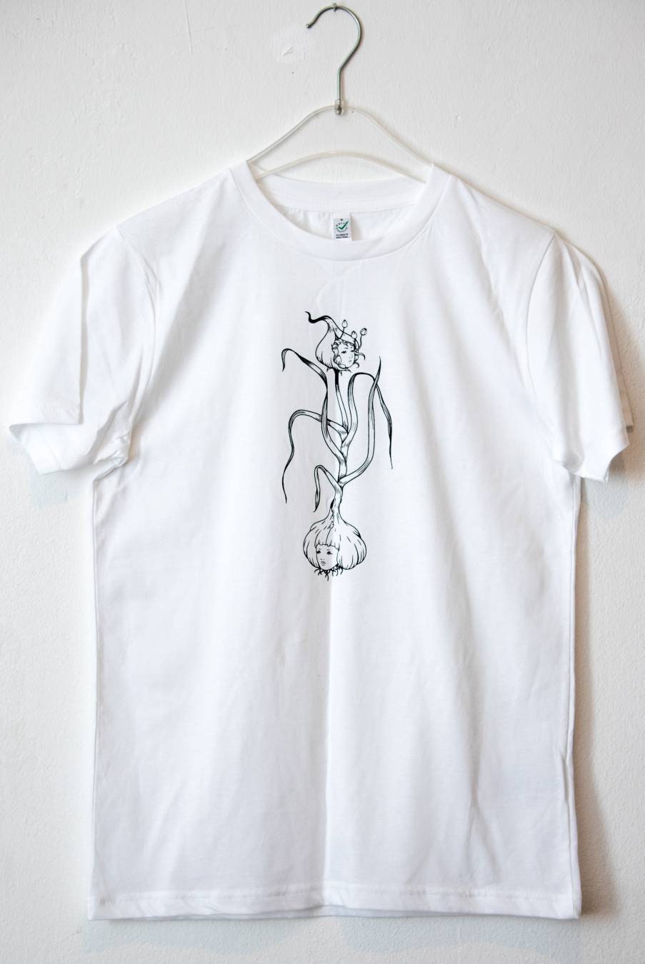 Garlic Girl Hand-Gedruckt Fair Wear Bio-Baumwolle T-Shirt von PeppyGloom