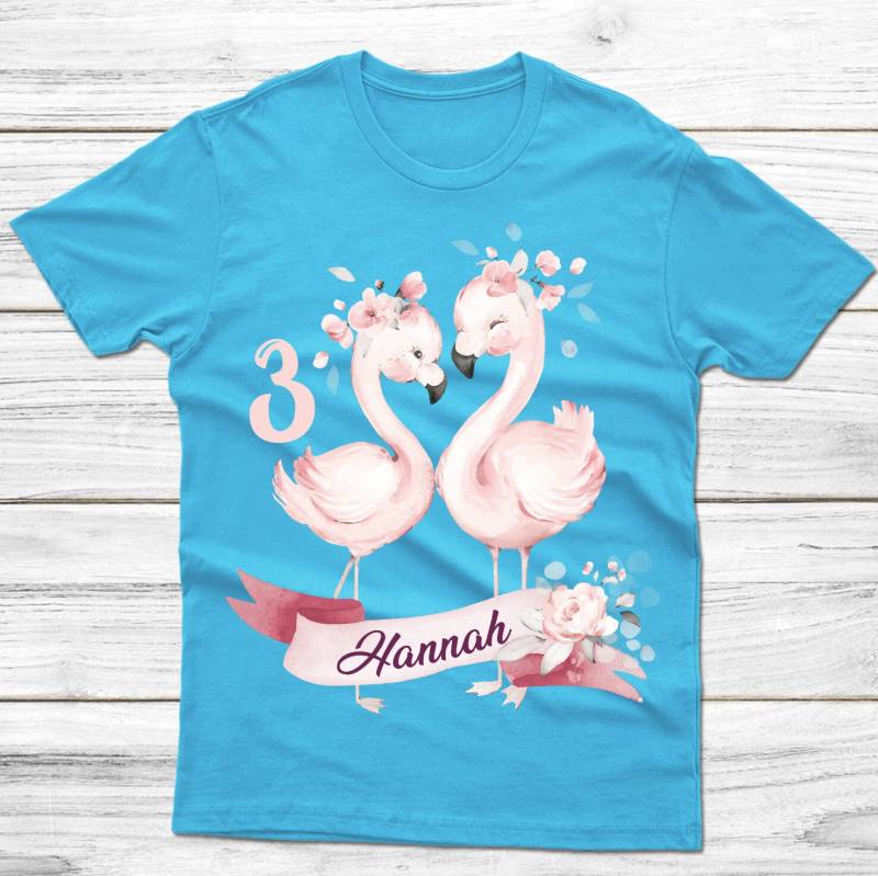 Geburtstagsshirt Personalisiert - Flamingos Geburtstagsshirt Personalisiert - Flamingos von Peppylinchen