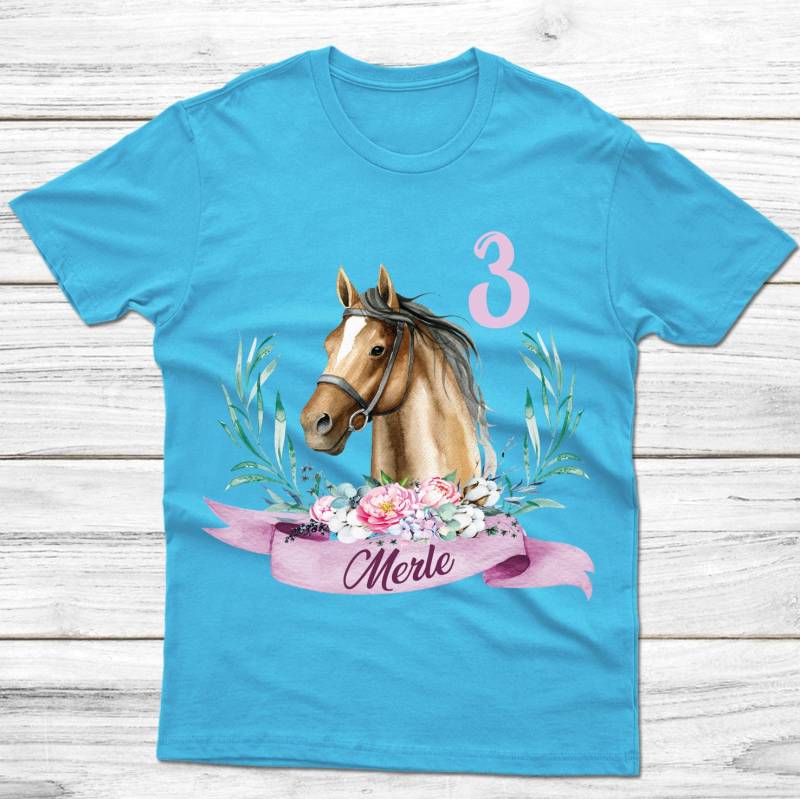 Geburtstagsshirt Personalisiert - Pferd Aquarell von Peppylinchen