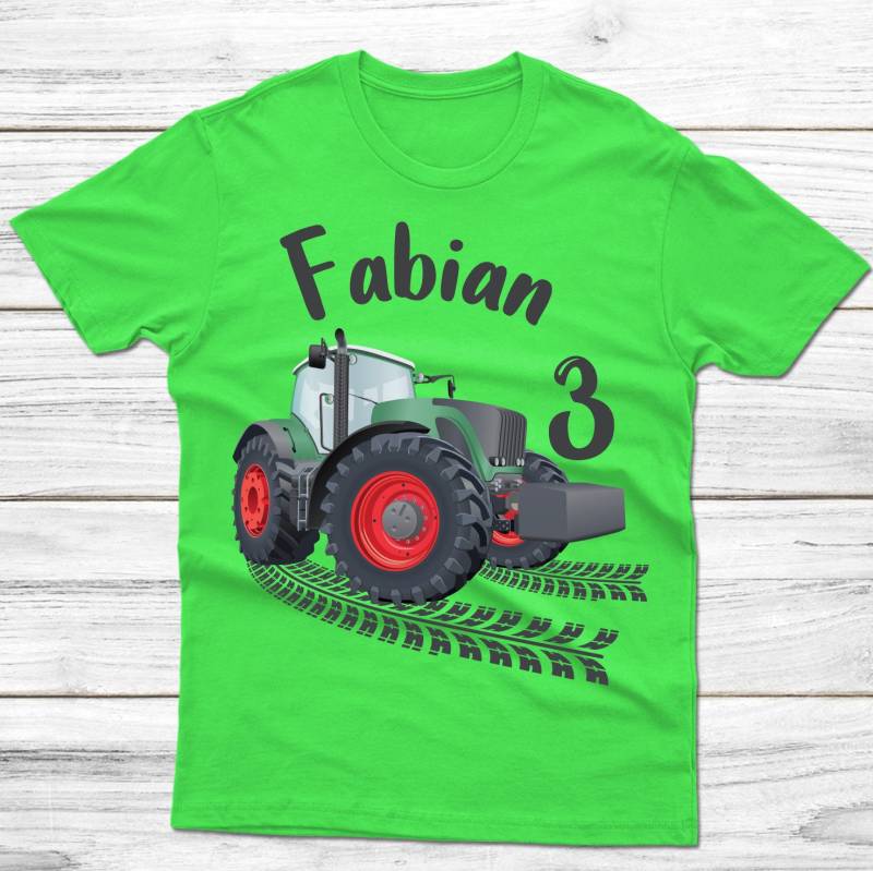 Geburtstagsshirt Personalisiert - Traktor Grün von Peppylinchen