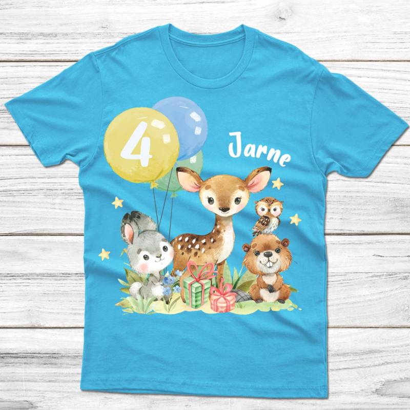 Geburtstagsshirt Personalisiert - Waldfreunde Hase von Peppylinchen