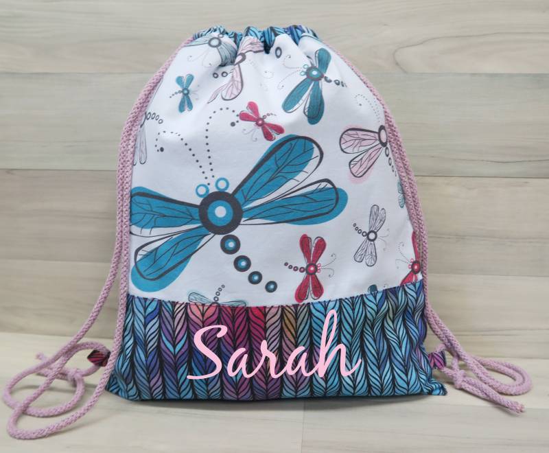 Turnbeutel Libellen - Mit Namen von Peppylinchen