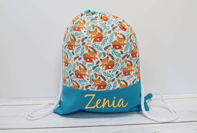 Turnbeutel Mit Namen - Fuchs von Peppylinchen