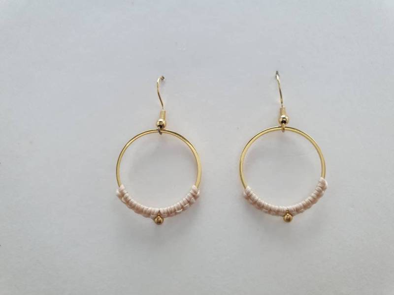 Makramee Ohrringe, Minimal Ohrringe, Ohrringe Baumelnd, Makramee Creolen, Bunte Ohrringe, Türkis Ohrringe, Dinty Ohrring, Makramee Schmuck von PeraStore