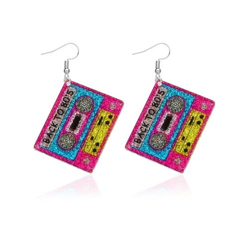 80er 90er Jahre Ohrringe für Frauen Kassette Band Ohrringe baumeln 80er Jahre Outfit Kostüm 90er Jahre Outfits Neon Kleidung Accessoires Geschenke, Metall, Kein Edelstein 80er 90er Jahre Ohrringe für Frauen Kassette Band Ohrringe baumeln 80er Jahre Outfit Kostüm 90er Jahre Outfits Neon Kleidung Accessoires Geschenke, Metall, Kein Edelstein von Peraca Cris