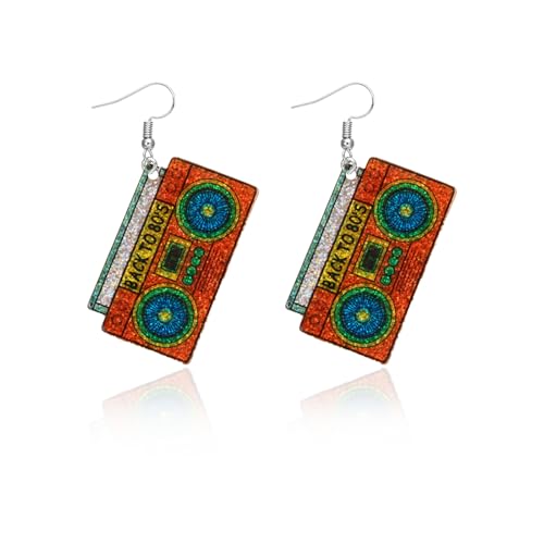 80er 90er Jahre Ohrringe für Frauen Kassette Band Ohrringe baumeln 80er Jahre Outfit Kostüm 90er Jahre Outfits Neon Kleidung Accessoires Geschenke, Metall, Kein Edelstein 80er 90er Jahre Ohrringe für Frauen Kassette Band Ohrringe baumeln 80er Jahre Outfit Kostüm 90er Jahre Outfits Neon Kleidung Accessoires Geschenke, Metall, Kein Edelstein von Peraca Cris