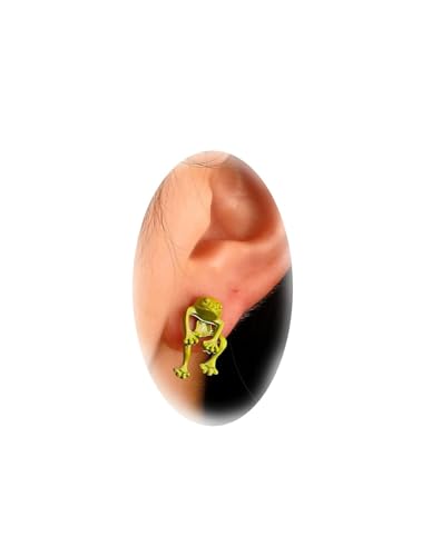 Grüne Frosch-Ohrringe für Frauen, Weihnachtsstrumpffüller, Vintage-Frosch-Ohrstecker, lustig, niedlich, 3D-Tier-Ohrringe, Schmuck-Geschenke, Metall, Kein Edelstein Grüne Frosch-Ohrringe für Frauen, Weihnachtsstrumpffüller, Vintage-Frosch-Ohrstecker, lustig, niedlich, 3D-Tier-Ohrringe, Schmuck-Geschenke, Metall, Kein Edelstein von Peraca Cris
