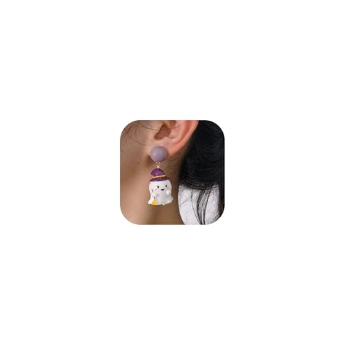 Halloween-Geister-Ohrringe, niedliche Geister-Ohrringe, baumelnde Halloween-Kostüme, Damen, 2025, Halloween-Schmuck, Geschenke für Frauen, Metall Halloween-Geister-Ohrringe, niedliche Geister-Ohrringe, baumelnde Halloween-Kostüme, Damen, 2025, Halloween-Schmuck, Geschenke für Frauen, Metall von Peraca Cris