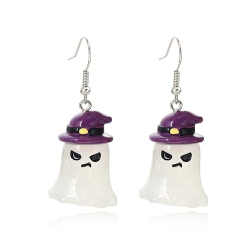 Halloween-Geister-Ohrringe, niedliche Geister-Ohrringe, baumelnde Halloween-Kostüme, Damen, 2025, Halloween-Schmuck, Geschenke für Frauen, Metall von Peraca Cris