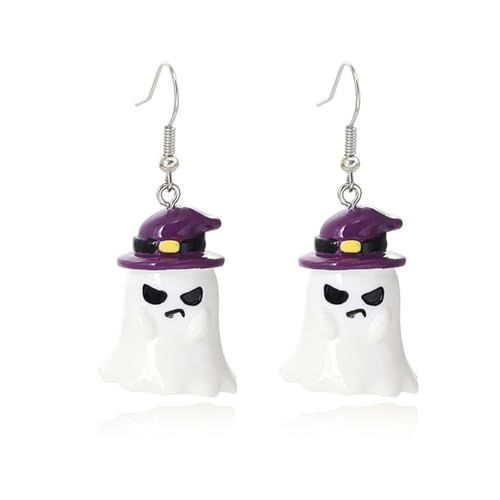 Halloween-Geister-Ohrringe, niedliche Geister-Ohrringe, baumelnde Halloween-Kostüme, Damen, 2025, Halloween-Schmuck, Geschenke für Frauen, Metall Halloween-Geister-Ohrringe, niedliche Geister-Ohrringe, baumelnde Halloween-Kostüme, Damen, 2025, Halloween-Schmuck, Geschenke für Frauen, Metall von Peraca Cris