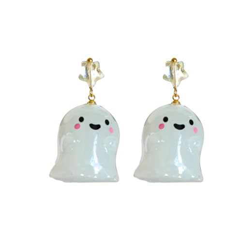 Halloween-Geister-Ohrringe für Frauen, 3D-Geister-Mais-Ohrringe, leuchtet im Dunkeln, gruselige Ohrringe, baumelnd, Halloween-Schmuck, Geschenke, Metall Halloween-Geister-Ohrringe für Frauen, 3D-Geister-Mais-Ohrringe, leuchtet im Dunkeln, gruselige Ohrringe, baumelnd, Halloween-Schmuck, Geschenke, Metall von Peraca Cris