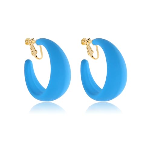 Kreolen zum Anklippen für Damen, abnehmbare Clip-on-Ohrringe, breite Creolen, Statement-Ohrringe, nicht durchbohrt, 80er-Jahre-, 90er-Jahre-, Damen-Outfits, Vintage-Neon-Party-Schmuck, Metall, Kein Kreolen zum Anklippen für Damen, abnehmbare Clip-on-Ohrringe, breite Creolen, Statement-Ohrringe, nicht durchbohrt, 80er-Jahre-, 90er-Jahre-, Damen-Outfits, Vintage-Neon-Party-Schmuck, Metall, Kein von Peraca Cris