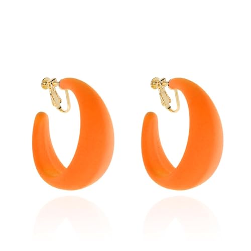 Kreolen zum Anklippen für Damen, abnehmbare Clip-on-Ohrringe, breite Creolen, Statement-Ohrringe, nicht durchbohrt, 80er-Jahre-, 90er-Jahre-, Damen-Outfits, Vintage-Neon-Party-Schmuck, Metall, Kein Kreolen zum Anklippen für Damen, abnehmbare Clip-on-Ohrringe, breite Creolen, Statement-Ohrringe, nicht durchbohrt, 80er-Jahre-, 90er-Jahre-, Damen-Outfits, Vintage-Neon-Party-Schmuck, Metall, Kein von Peraca Cris