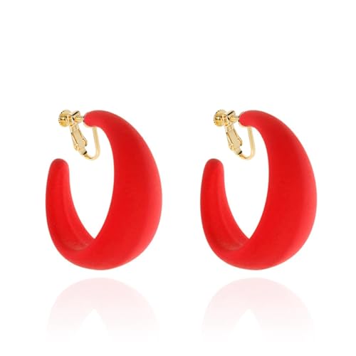 Kreolen zum Anklippen für Damen, abnehmbare Clip-on-Ohrringe, breite Creolen, Statement-Ohrringe, nicht durchbohrt, 80er-Jahre-, 90er-Jahre-, Damen-Outfits, Vintage-Neon-Party-Schmuck, Metall, Kein Kreolen zum Anklippen für Damen, abnehmbare Clip-on-Ohrringe, breite Creolen, Statement-Ohrringe, nicht durchbohrt, 80er-Jahre-, 90er-Jahre-, Damen-Outfits, Vintage-Neon-Party-Schmuck, Metall, Kein von Peraca Cris