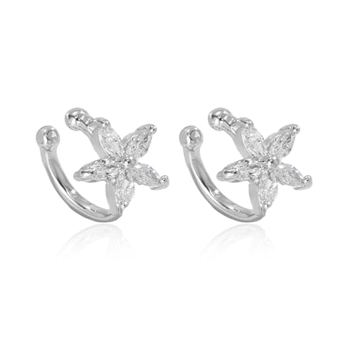 Ohrmanschette für Damen, kein Piercing, Blume, Schmetterling, Strass, Modeschmuck, Geschenk für Party, Hochzeit, Metall Ohrmanschette für Damen, kein Piercing, Blume, Schmetterling, Strass, Modeschmuck, Geschenk für Party, Hochzeit, Metall von Peraca Cris