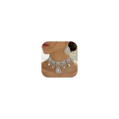 Peraca Cris Jhumkas Indische Ohrringe, lang, baumelnd, traditionelles Schmuck-Set für Damen, Hochzeit, Party, Geschenk, Zubehör, Metall Peraca Cris Jhumkas Indische Ohrringe, lang, baumelnd, traditionelles Schmuck-Set für Damen, Hochzeit, Party, Geschenk, Zubehör, Metall von Peraca Cris