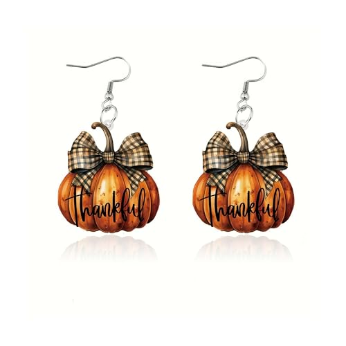 Thanksgiving-Ohrringe für Damen, Herbst-Ohrringe, Ahornblatt, Kürbis, baumelnd, Zubehör, Schmuck, Geschenke, Metall, Kein Edelstein Thanksgiving-Ohrringe für Damen, Herbst-Ohrringe, Ahornblatt, Kürbis, baumelnd, Zubehör, Schmuck, Geschenke, Metall, Kein Edelstein von Peraca Cris