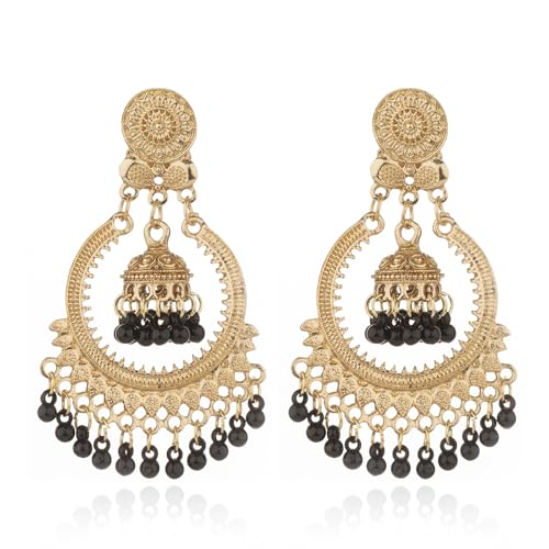 Traditionelle indische Jhumka-Ohrringe für Frauen, Kronleuchter, baumelnder, ethnischer Schmuck, Bollywood-Schmuck, Geschenke, handgefertigtes ethnisches Zubehör, Metall Traditionelle indische Jhumka-Ohrringe für Frauen, Kronleuchter, baumelnder, ethnischer Schmuck, Bollywood-Schmuck, Geschenke, handgefertigtes ethnisches Zubehör, Metall von Peraca Cris