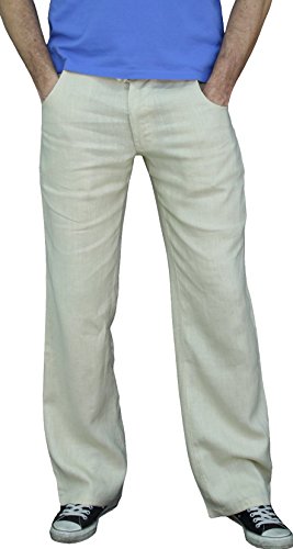 Perano 101-38 Herren Leinen Hose Farbe Beige Konfektionsgröße 56 Internationale Größe 2XL beige 56/2XL. von Perano