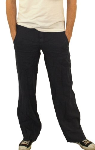 Perano 08139 Herren Leinen Hose Farbe Dunkel Blau Konfektionsgröße 56 Internationale Größe 2XL dunkelblau 56/2XL. von Perano