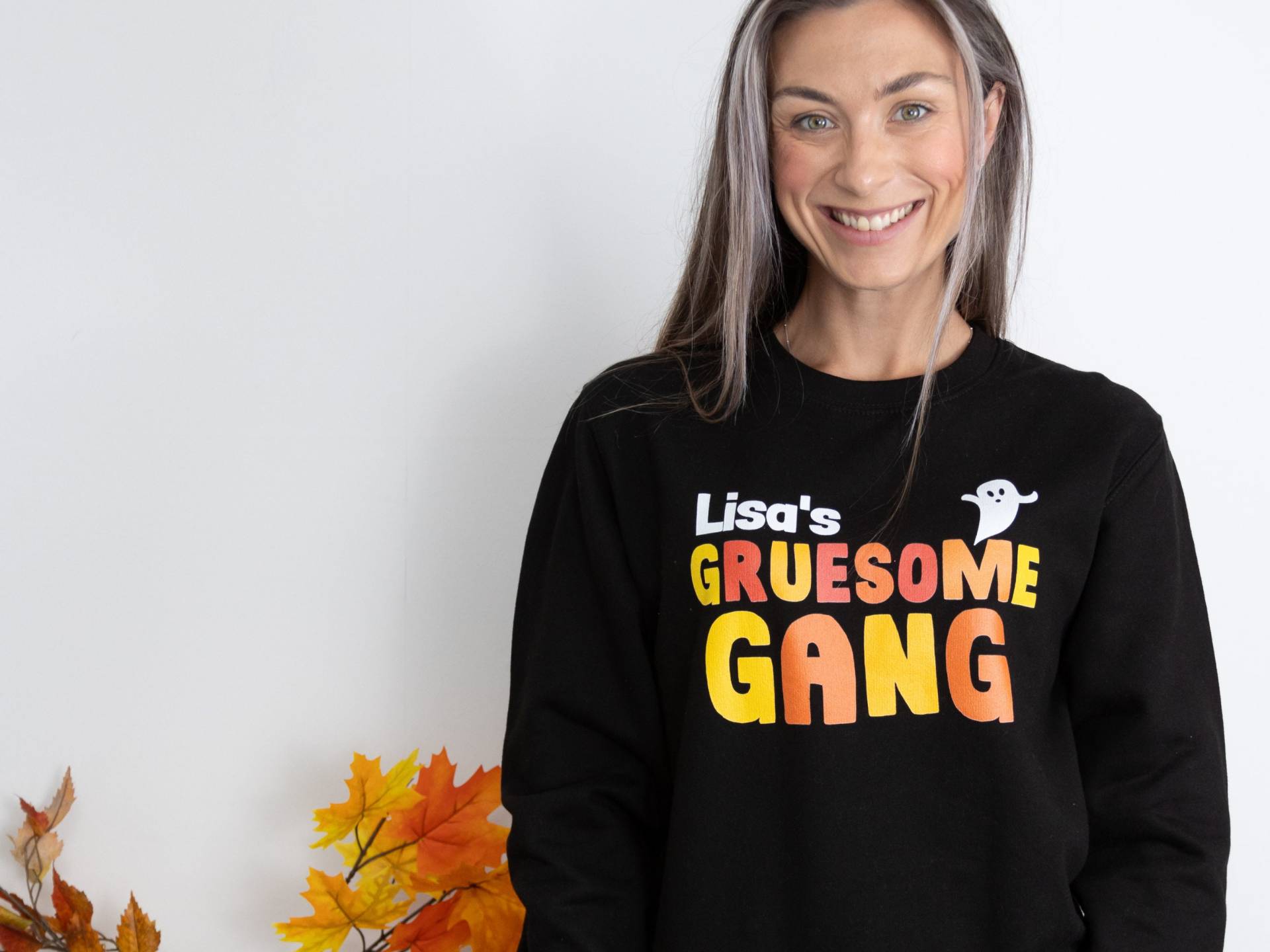 Personalisierte Halloween Sweatshirt, Halloween, Herbst Kleidung, Herbst Pullover, Unisex, Halloween Kostüm, Geist, Halloween Gang, Schwarz von PercyandNellStore