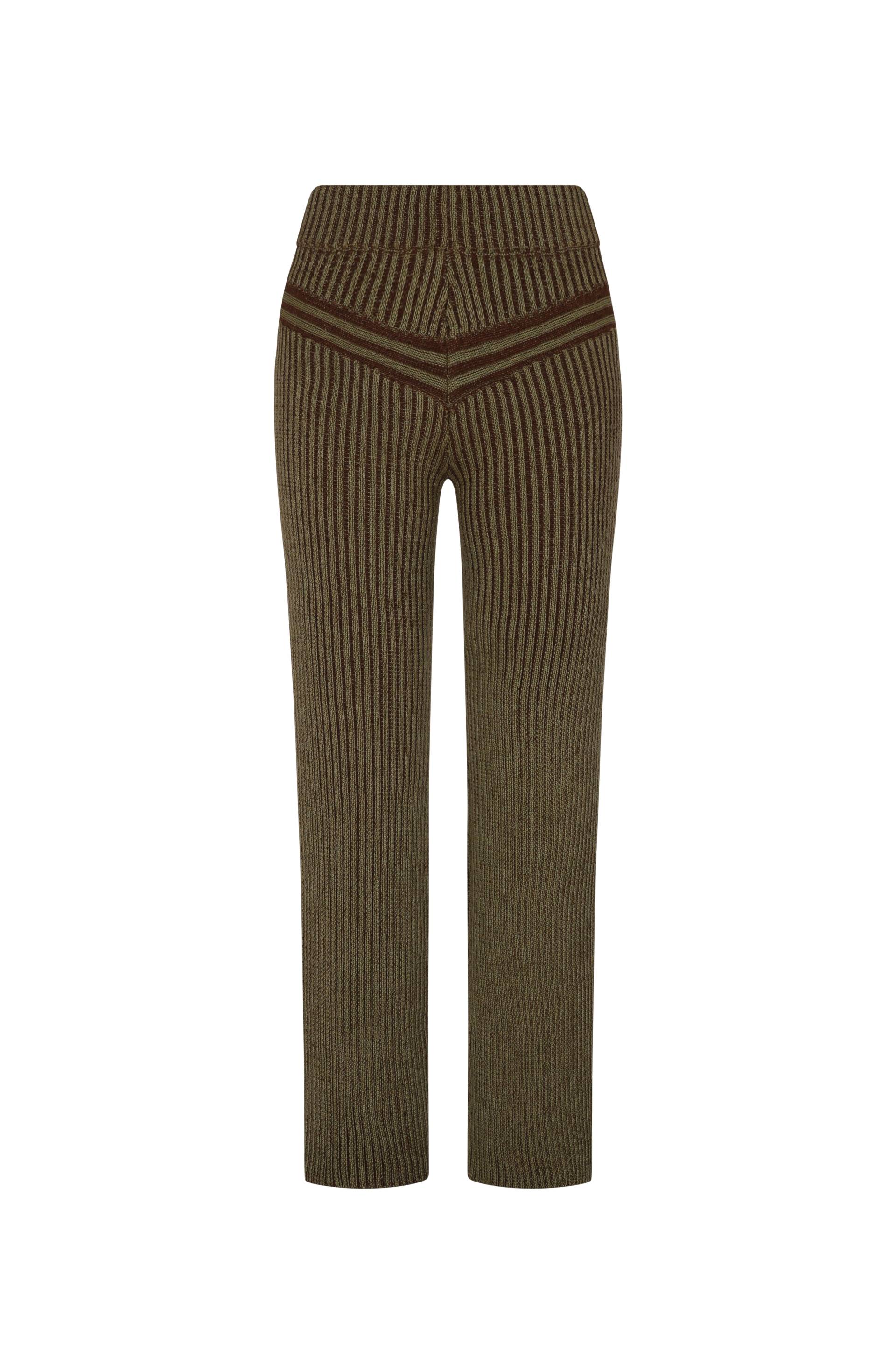 Peregrina | Corriente Pant Green Brown | Women's Coffee Skinny pants von Peregrina