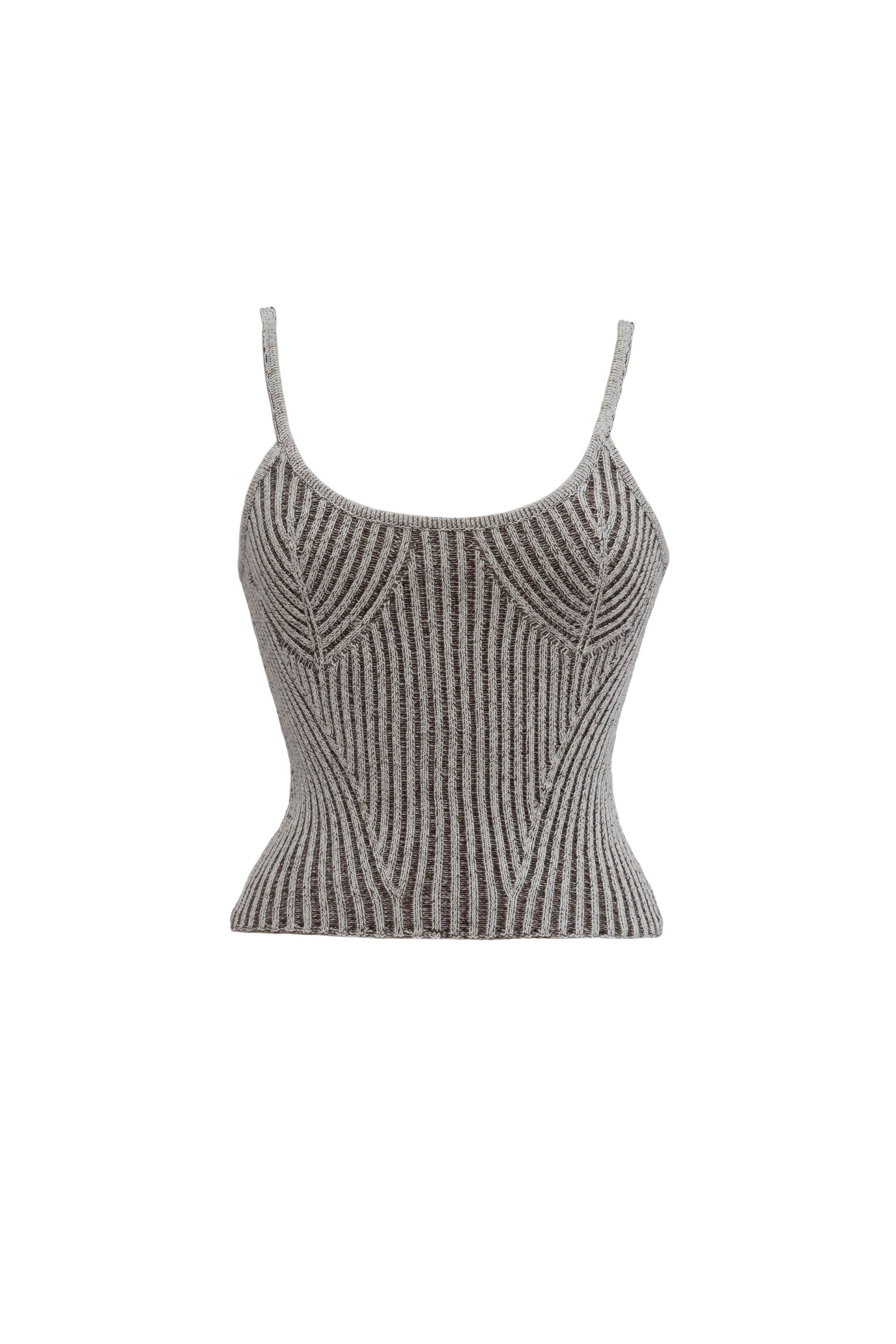Peregrina | Corriente Top Ivory Brown | Women's Stone Grey Sleeveless tops Peregrina | Corriente Top Ivory Brown | Women's Stone Grey Sleeveless tops von Peregrina