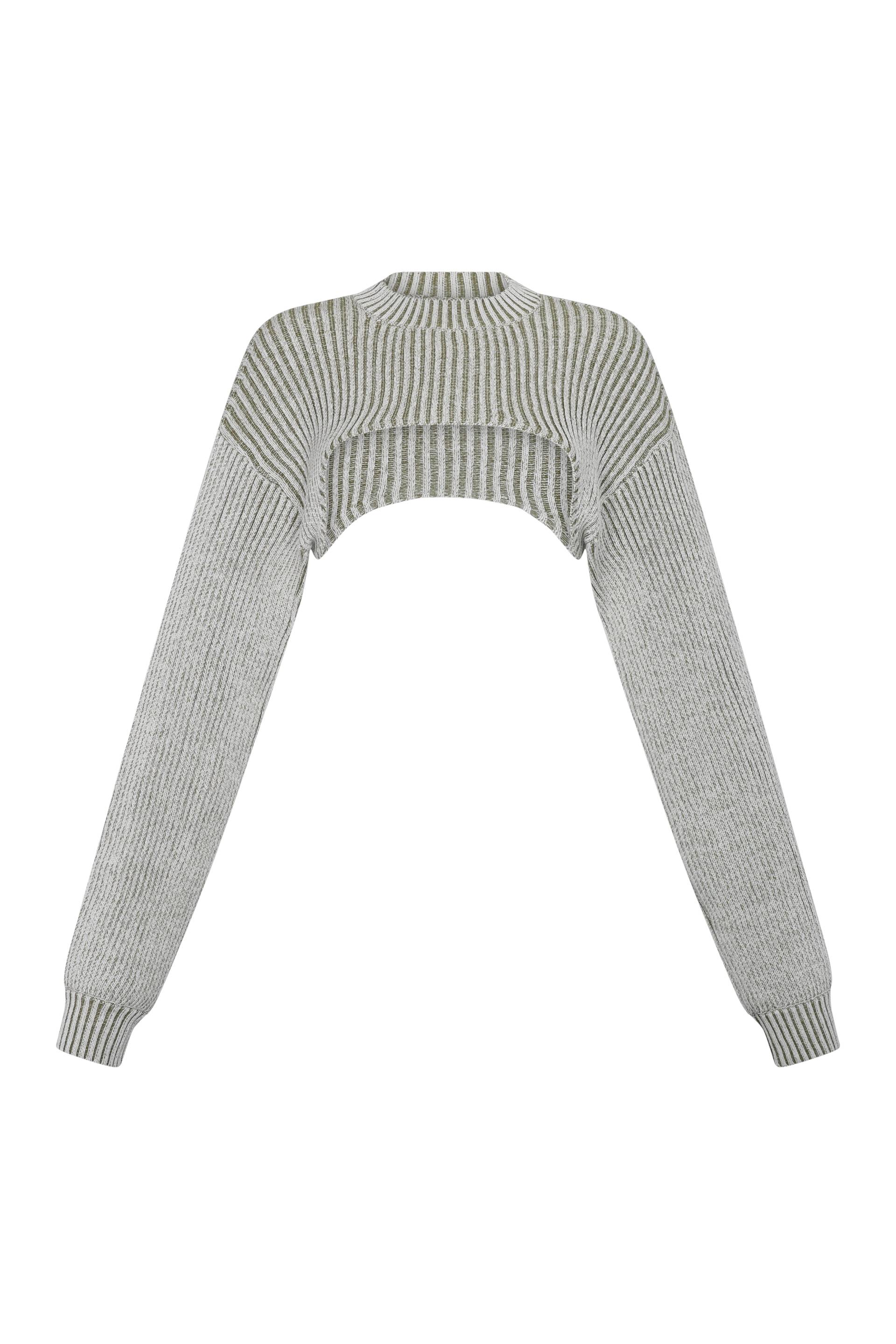 Peregrina | Turritella Shrug Ivory Green | Women's Sage Green Sweaters Peregrina | Turritella Shrug Ivory Green | Women's Sage Green Sweaters von Peregrina