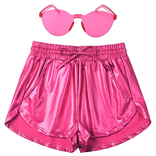 Perfashion Damen Metallic Shorts Sommer Glitzernd Hot Outfit Glänzend Kurze Hose, Karminrot, X-Klein Perfashion Damen Metallic Shorts Sommer Glitzernd Hot Outfit Glänzend Kurze Hose, Karminrot, X-Klein von Perfashion