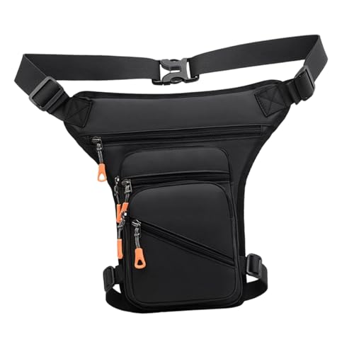 Herren Multifunktionale Gürteltasche Bein Tasche Schultertasche Wasserdicht Schwarz von Perfeclan