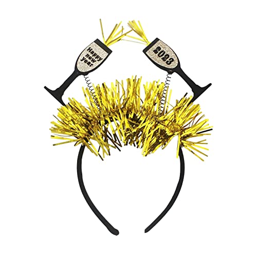 Perfeclan 2023 Neujahr Stirnband, Tiara Weihnachten Haarbänder Shinning Headpiece Cute Number Shape Decor für Karneval Cosplay Halloween Xmas Performance von Perfeclan