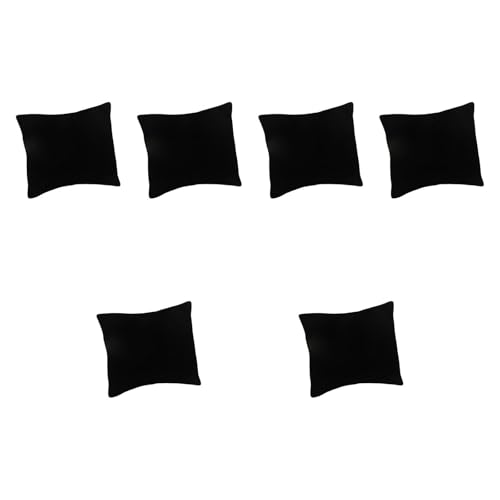 Perfeclan 6pcs Uhren -Kissen -Schmuckanzeige, präsentieren kompaktes leichte Armbandkissenspeicher für kleine Unternehmen zu Hause, Schwarzer Samt von Perfeclan