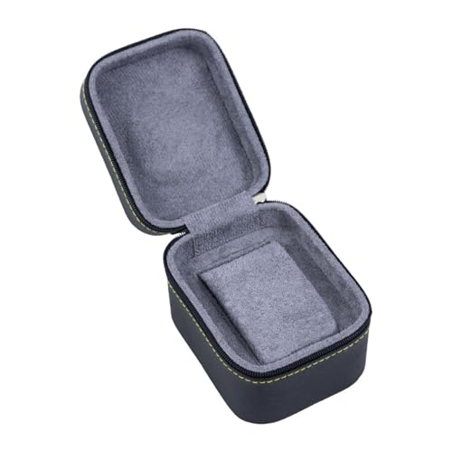 Perfeclan Aufbewahrungsbox für einzelne Uhren, Uhrenetui, Luxus mit weichem Futter, Uhrenhalter, Herren und Damen, Schmuck-Organizer, Etui, Armbanduhren-Display, Schwarz von Perfeclan