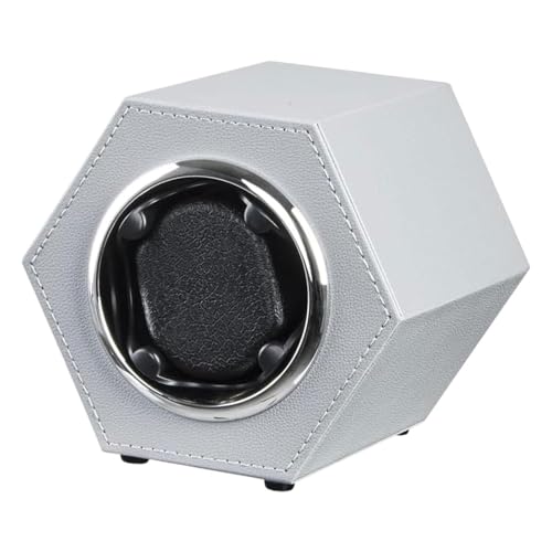 Perfeclan Automatisches Einzeluhr-Winder-Wickel gerät einfach zu bedienen mit leisem Motor rotierenden Uhrengehäuse Turner für Büro männer und-Frauen, Grau von Perfeclan