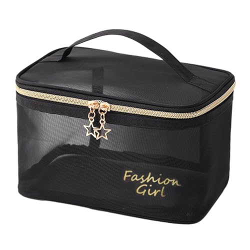 Perfeclan Doppelschichtige Kulturtasche für Damen, Make-up-Tasche, Badezimmer-Kosmetik-Organizer für Accessoires, Toilettenartikel, ätherisches Öl, Nagellack, Einzelne Schicht von Perfeclan