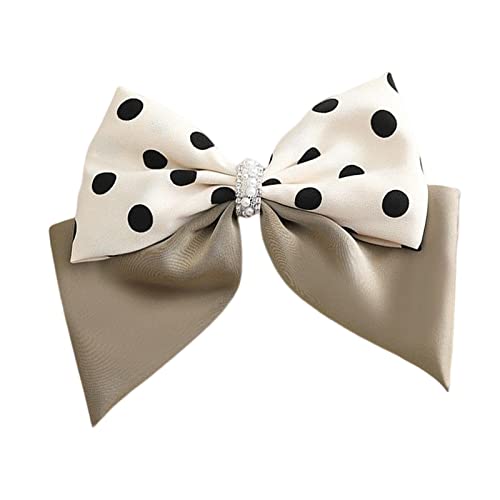 Perfeclan Elegante Haarspange mit Schleife, weiche Styling-Clips, geschichtete Haarspangen, Haarschmuck, niedliche große modische Haarspange mit, Khaki von Perfeclan