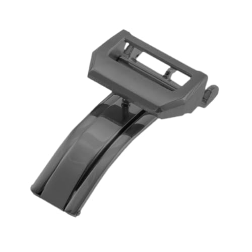 Perfeclan Faltschließe für Uhrenarmbänder, rostbeständig, vielseitig einsetzbar, einfach zu verwendende Ersatz-Schmetterlingsschließe für Uhrenarmbänder, Schwarz von Perfeclan