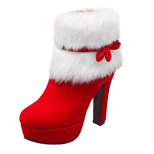 Perfeclan Faux Innenstiefeletten Kurz Warm kuschelig Gefüttert für Den Winter, 38 von Perfeclan