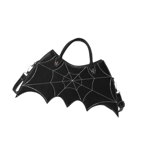 perfeclan Fledermaus -geformtes Crossbody mit Reißverschluss -Umhängetasche für Party Halloween im Freien Reisen, Schwarz von Perfeclan
