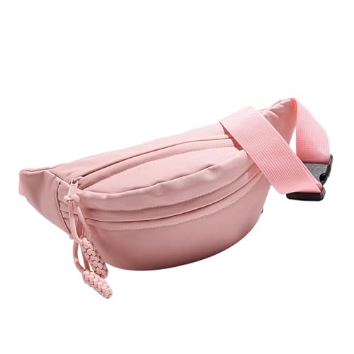 Frauen Fanny Pack Umhängetasche Handy Brieftasche Männer Stilvolle Brust Tasche Hüfttasche für Rucksackreisen Outdoor Sport Gym Camping, Rosa von Perfeclan