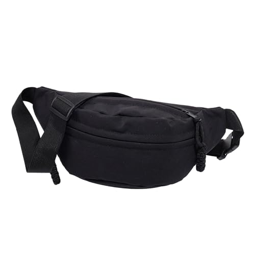 Frauen Fanny Pack Umhängetasche Handy Brieftasche Männer Stilvolle Brust Tasche Hüfttasche für Rucksackreisen Outdoor Sport Gym Camping, Schwarz von Perfeclan