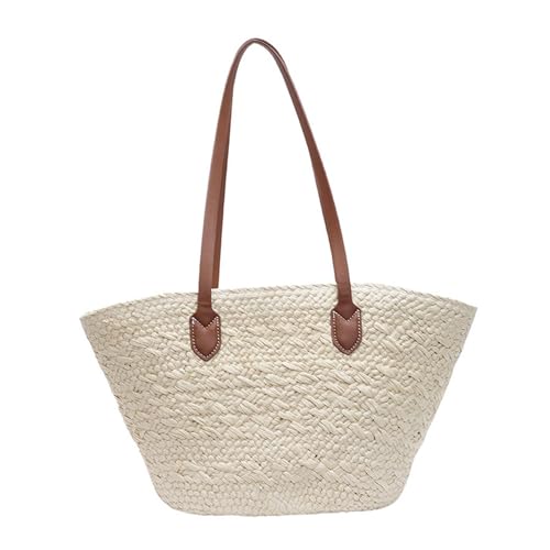 perfeclan Gewebte Umhängetasche Geldbörse Tragbare Handtasche für Straßenparty im Freien Sommerreisen im Freien, Weiß von Perfeclan