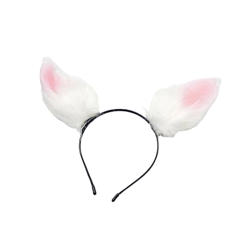 Perfeclan -Haarspange, Haarschmuck, bezaubernd, Tierohren, Haarspangen, Hasennadel für Lolita-Tanz, Ostern, Halloween, Dekoration, mit Haarband von Perfeclan