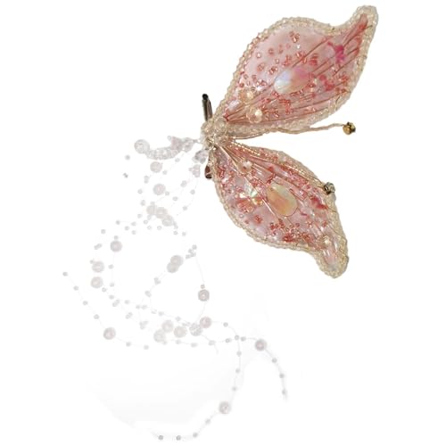 Perfeclan Hanfu-Schmetterlings-Haarspange, Kopfbedeckung für chinesisches Cheongsam, Fotografie-Requisite, Flügel-Haarspange, Mädchen-Haarnadel für von Perfeclan
